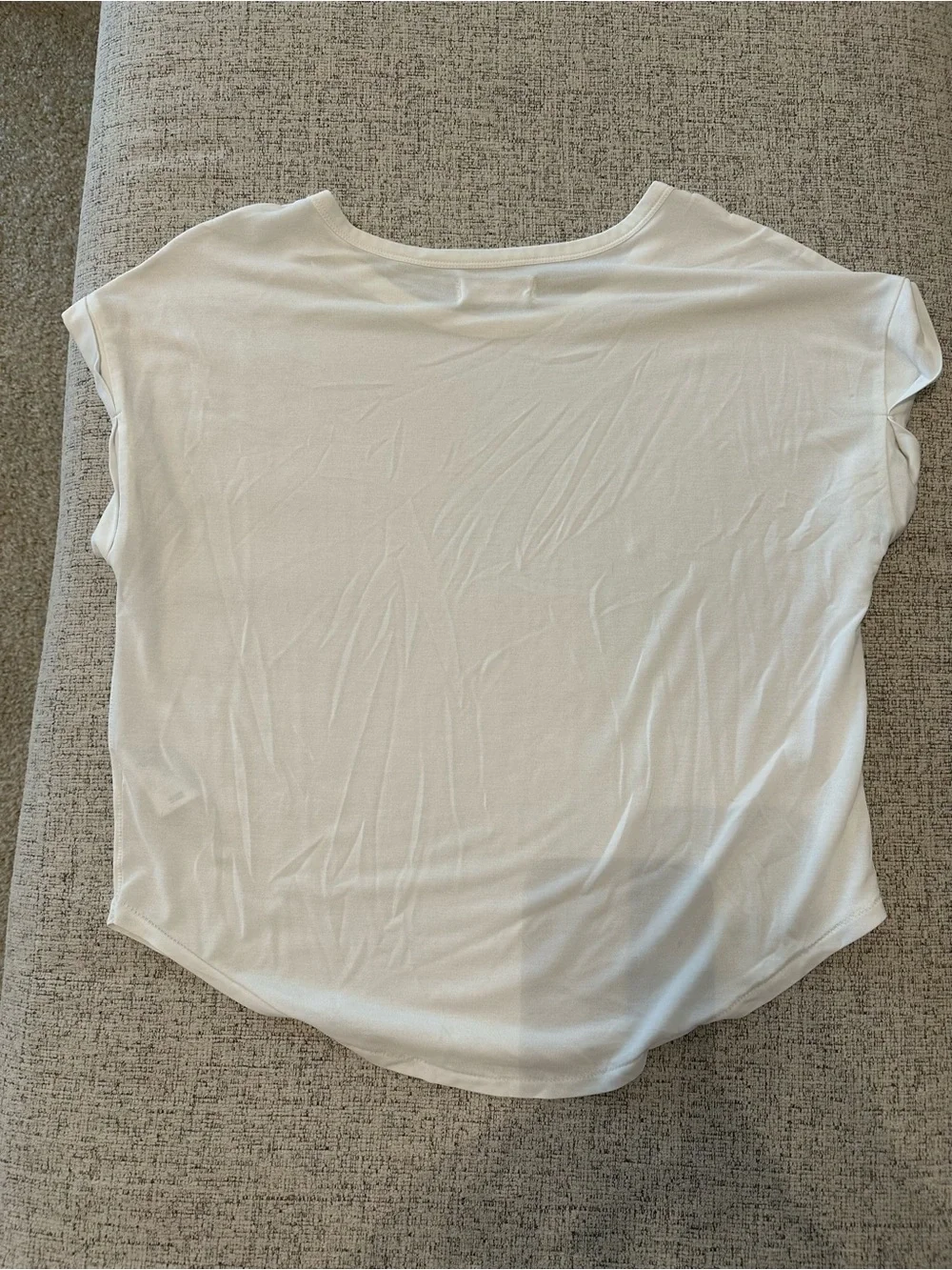 Lucky Brand White Scoop Neck Short Sleeve Tee